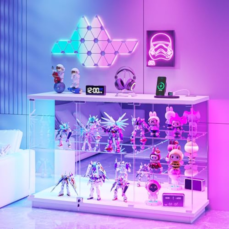 Collectible Collection - RGB Glazen Vitrinekast met Slot voor