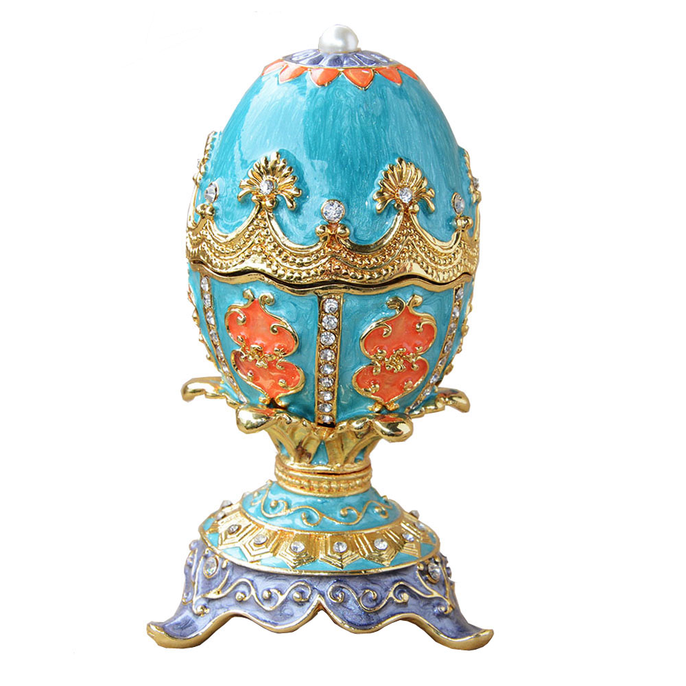 Paasei blauwe sieradendoosje v - Vintage Collectible Jewelry recensie en prijs
