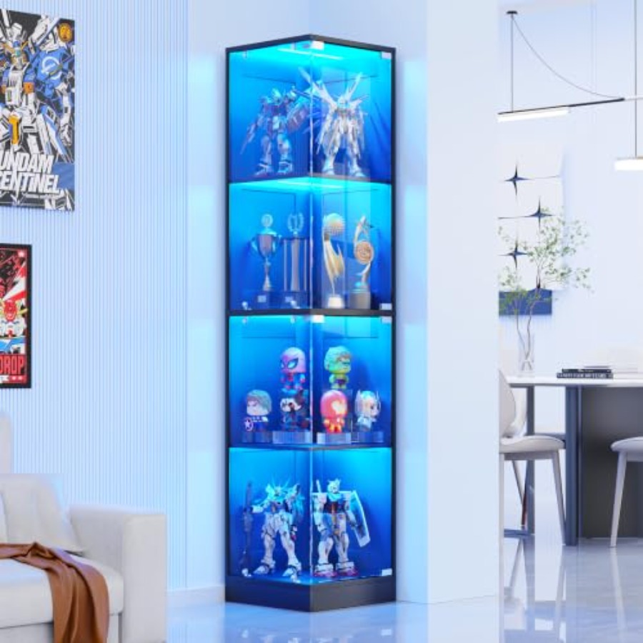 Hoekvitrinekast met glazen deu - Collectible Collection recensie en prijs