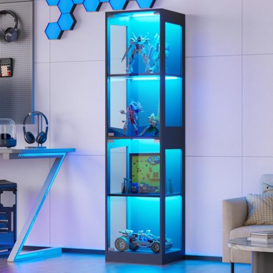 Glazen vitrinekast met LED RGB - Collectible Collection recensie en prijs