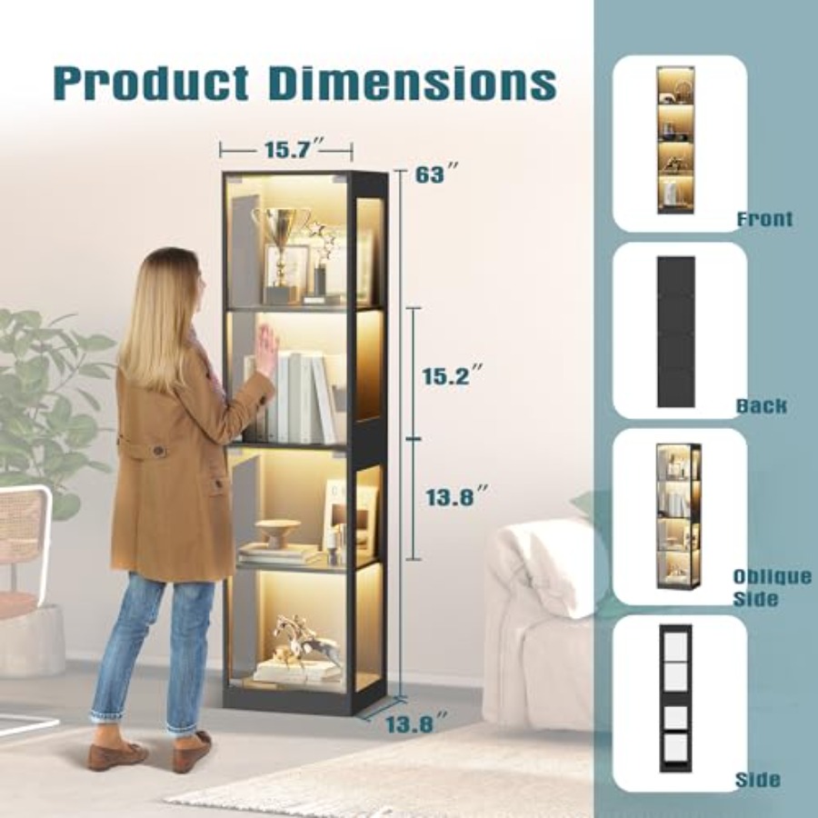 Glazen vitrinekast met LED RGB - Collectible Collection recensie en prijs